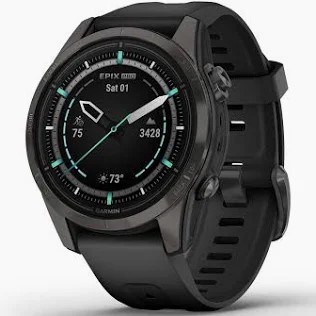 Garmin epix Pro 51mm Saph Edt - Carbon Grey DLC titan w black sili band
